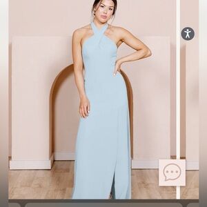 Revelry love is in the air/periwinkle Athena halter dress size 10